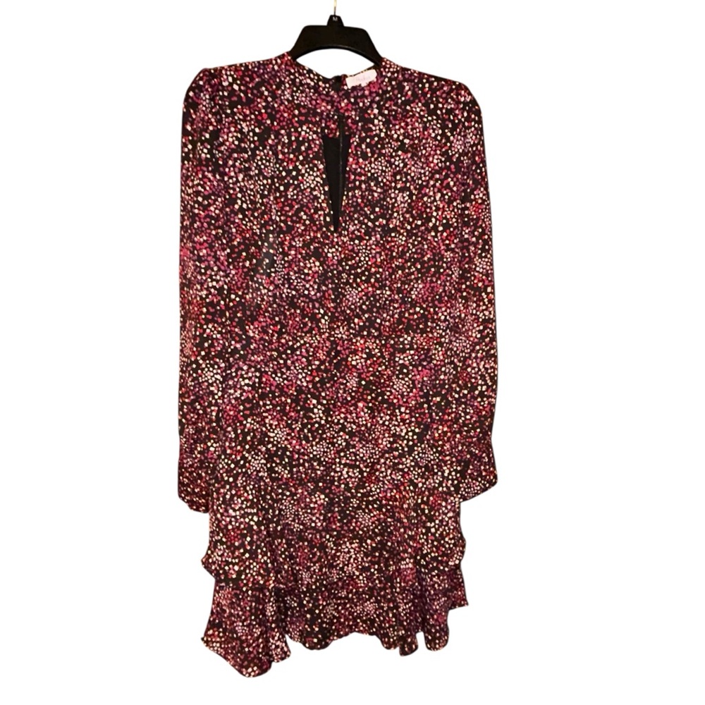 Parker Black Confetti Multicolor Mini Cocktail Dress Wedding Guest Medium